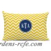 Boatman Geller Chevron Classic Monogram Cotton Lumbar Pillow TBMG1848